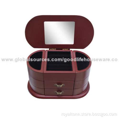 Gothic classical style mini wooden jewelry box with antique hardware